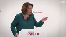 Susana Díaz calla sobre las opciones de Espadas como candidato a la Junta: «Cuando llegue el momento hablaré del PSOE»