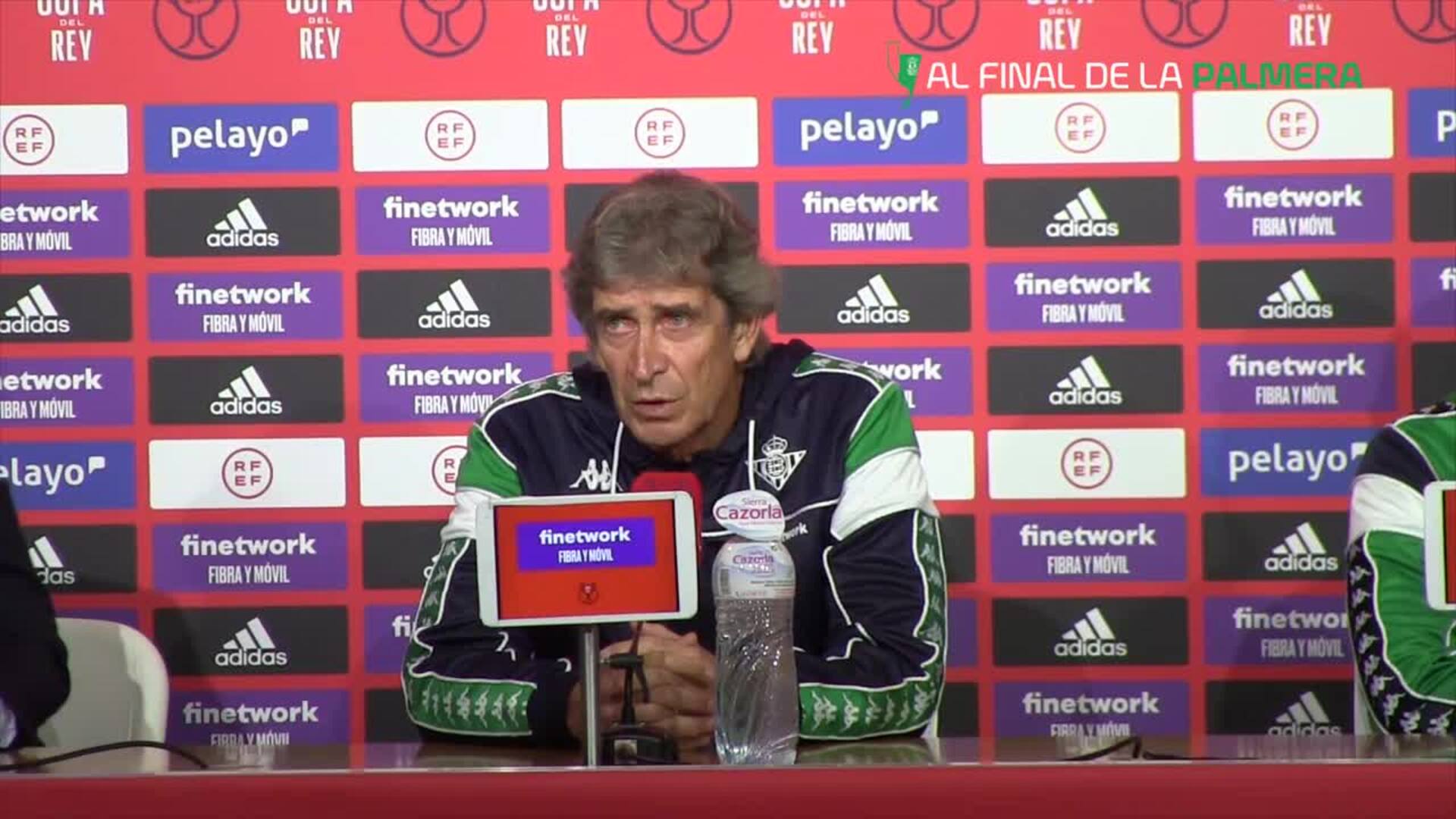 Rueda de prensa de Pellegrini previa a la final de la Copa del Rey entre el Betis y el Valencia
