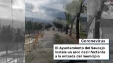 Arcos desinfectantes para frenar la llegada del coronavirus a los pueblos de la provincia de Sevilla