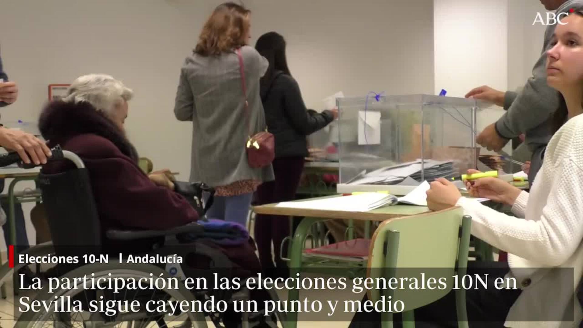 Datos de participación a las seis de la tarde en Andalucía y Sevilla