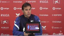Lopetegui: «Recuperamos a Delaney y Rakitic, pero perdemos a Jordán»