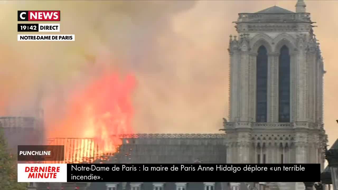 Incendie A Notre Dame De Paris Les Images Impressionnantes Du Monument En Proie Aux Flammes Video