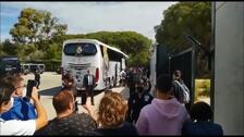 En vídeo el recibimiento al equipo de Zidane en el aeropuerto de Jerez