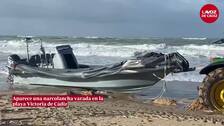 Aparece una narcolancha en la playa Victoria de Cádiz