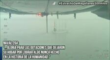 «Viva Chile, viva España», el emotivo cruce del Estrecho de Magallanes del Juan Sebastián de Elcano