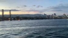 Fuegos artificiales en Cebú para despedir al buque Juan Sebastián de Elcano