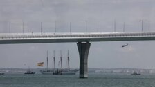 El regreso más triste del buque Juan Sebastián de Elcano a Cádiz