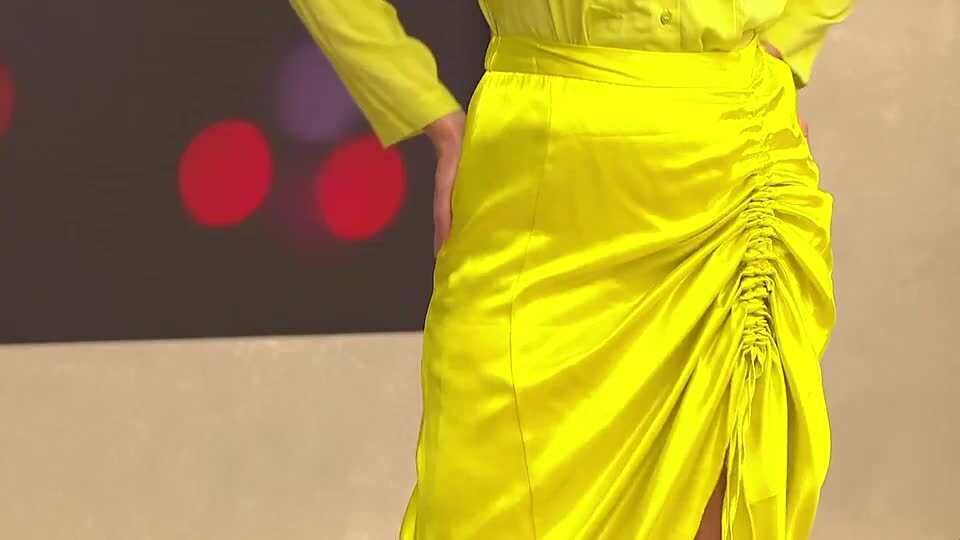 Gonna Midi Donna In Viscosa Elastica - Vita Alta Svasata Per Look Casual E Comodo - Foto 12