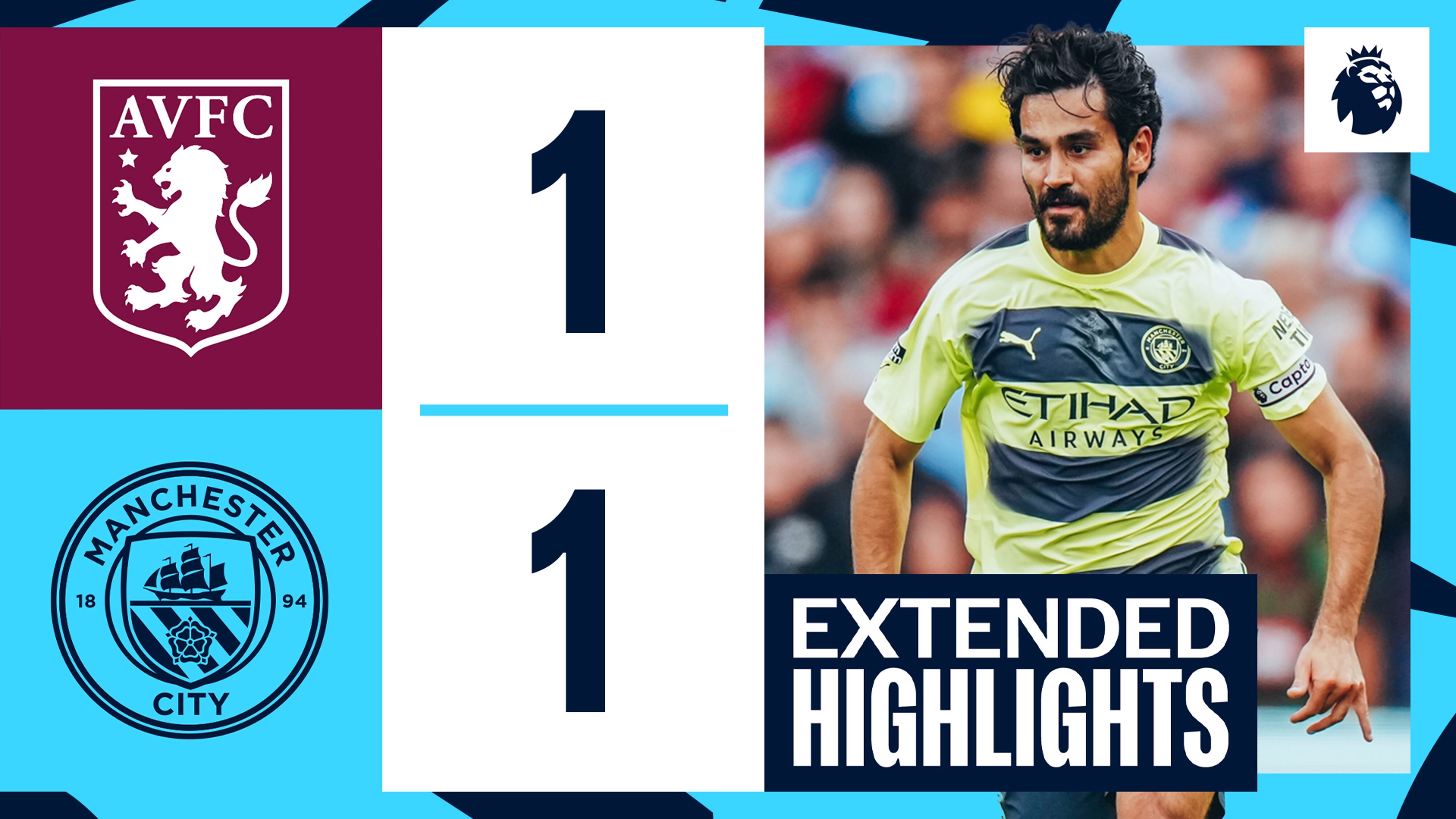 Extended Highlights Aston Villa 1-1 City