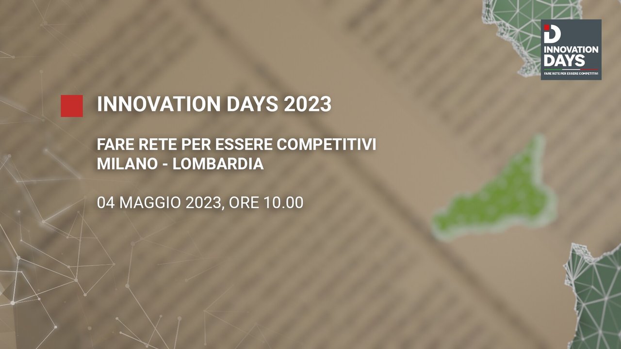 INNOVATION DAYS 2023 Lombardia (pomeriggio)