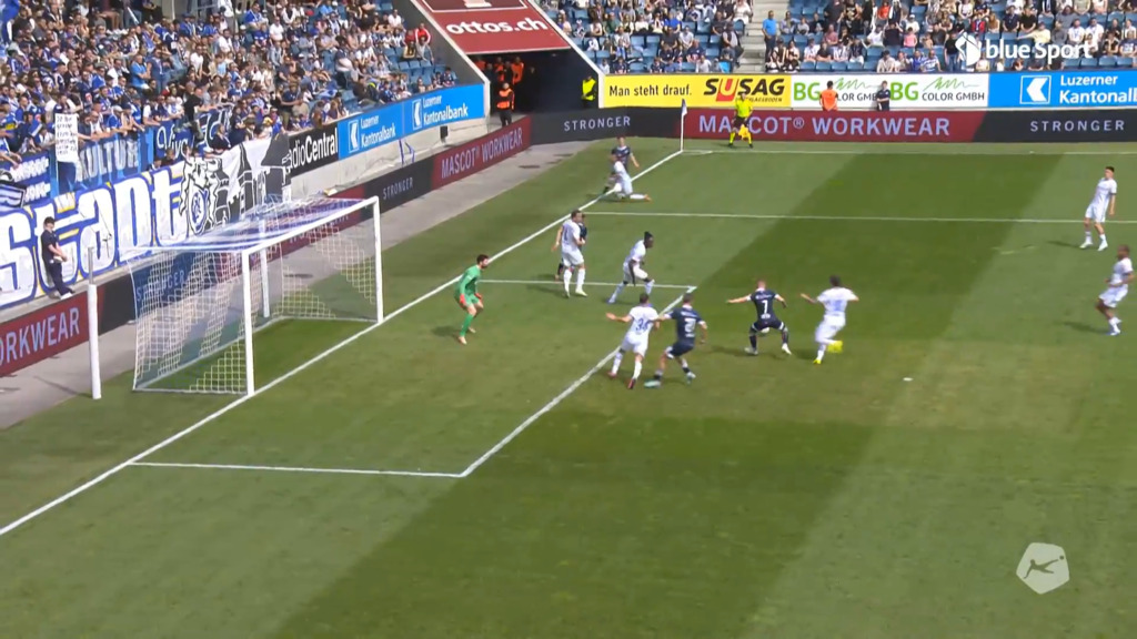 43. Minute: Meyer kommt aus bester Position zum Abschluss – wieder pariert Letica