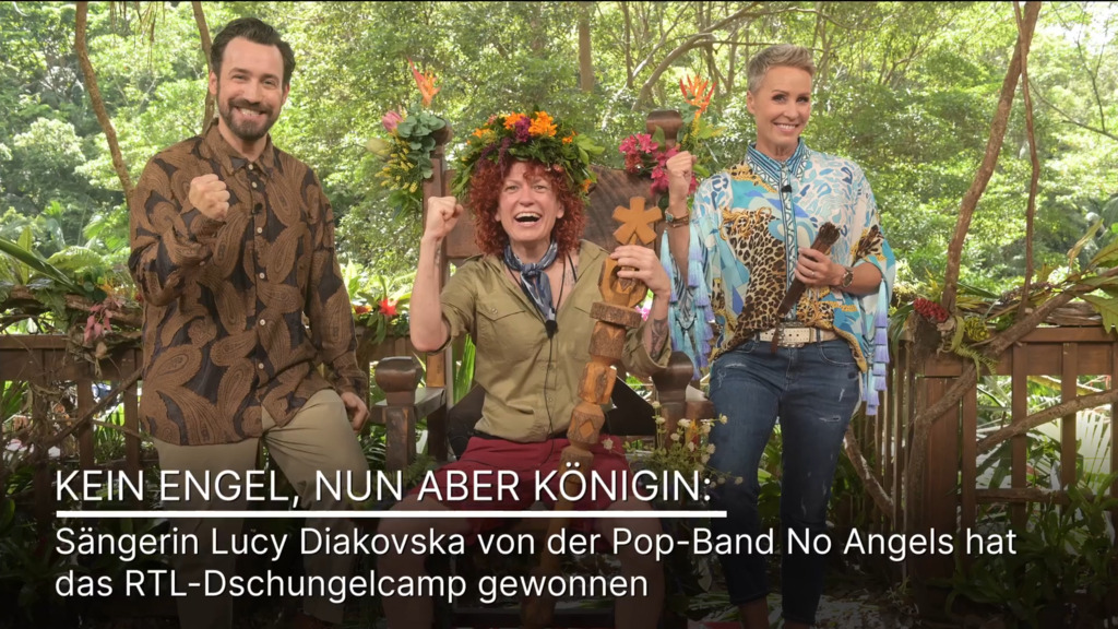 Sängerin Lucy Diakovska gewinnt das RTL-Dschungelcamp