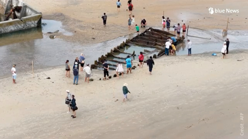 Vietnam: un typhon fait apparaître une épave ancienne au large d'un port historique.