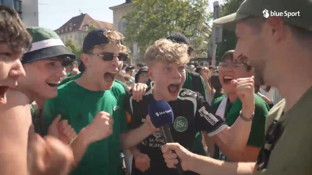 So euphorisch feiern die St.Gallen-Fans den Cupsieg