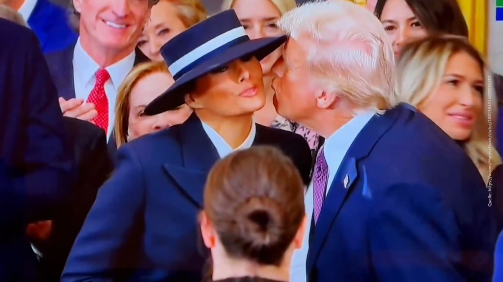 Donald und Melania Trump: Ein Kuss, der keiner war