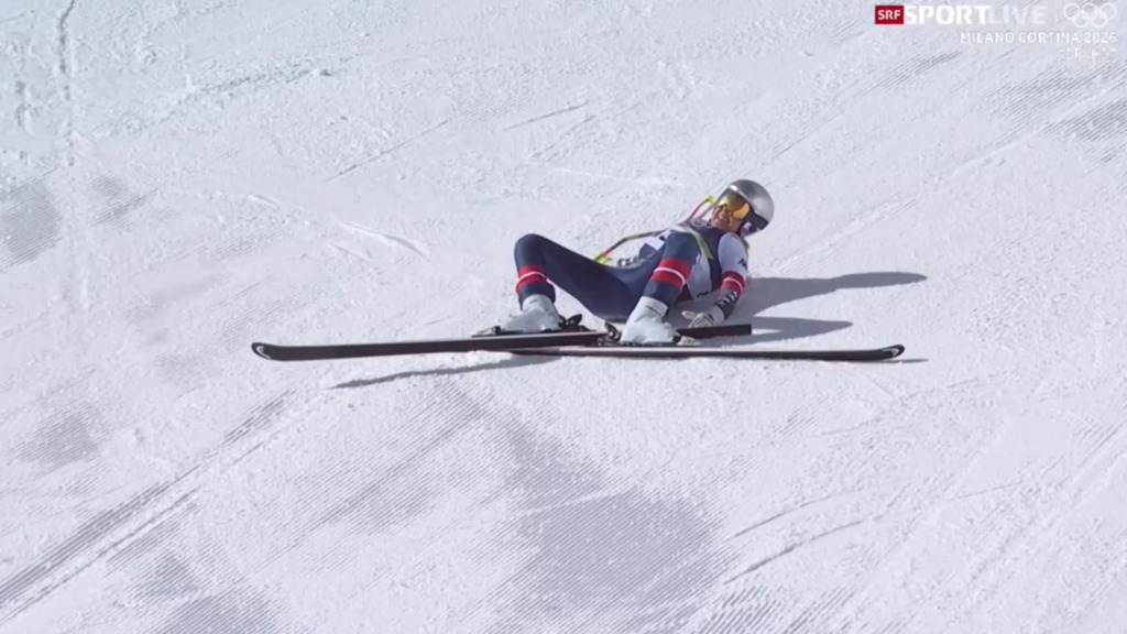 Lindsey Vonn stürzt in der Olympia-Abfahrt nach wenigen Fahrsekunden schwer