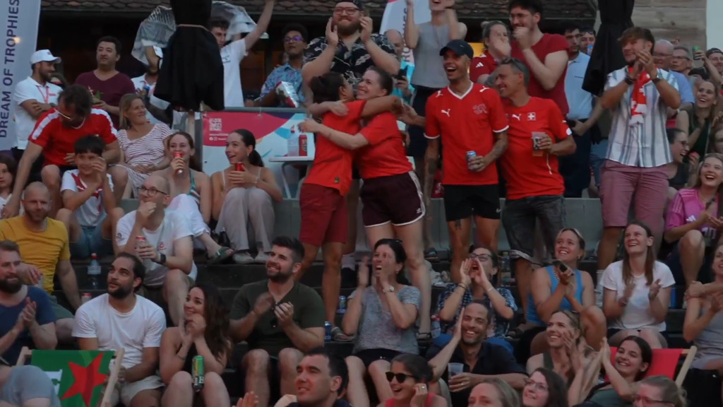 So jubelt das Basler Public-Viewing beim 1:0 gegen Norwegen