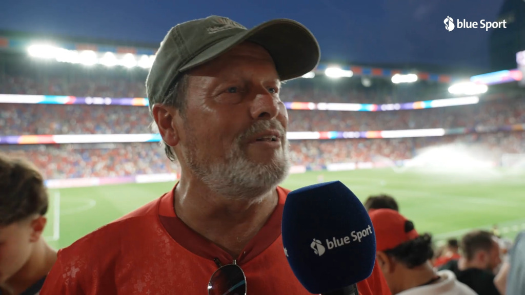 So feierte Jürg Riesen das erste EM-Tor seiner Tochter Nadine