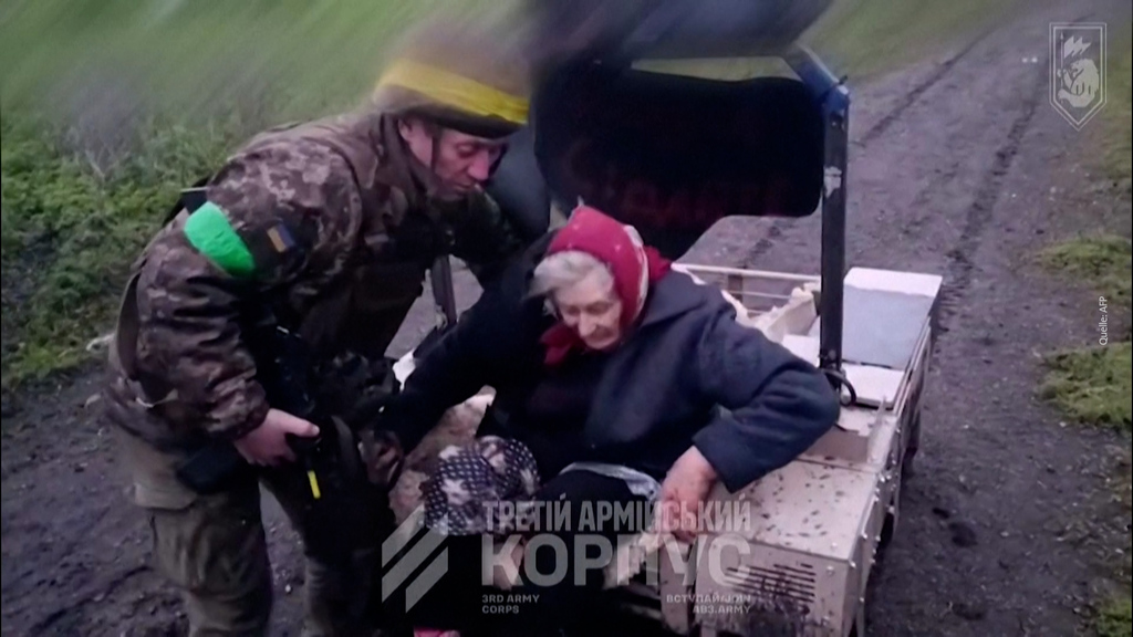 Krieg der Technik in der Ukraine: Roboter holt Grossmutter (77) und Haustiere aus der Todeszone