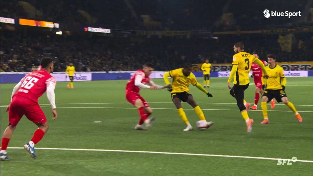 21. Minute: Bedia erhöht für YB