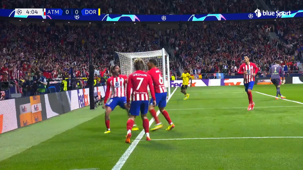 4. Minute: Dortmund patzt im Spielaufbau – Atlético geht früh in Führung