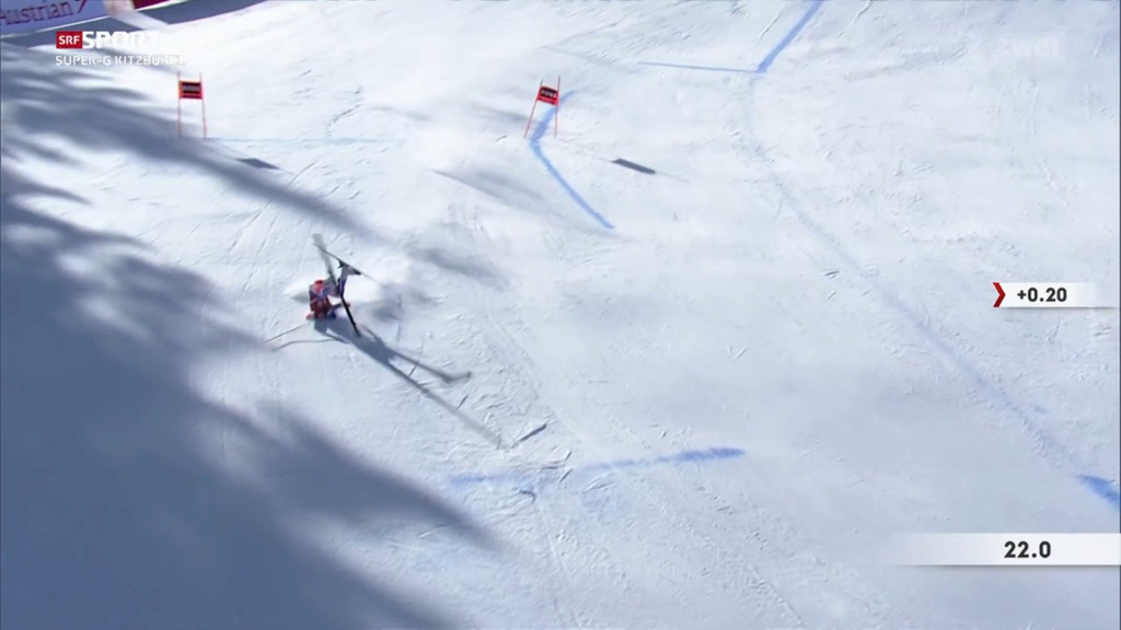 Pinturault stürzt im Super-G von Kitzbühel schwer