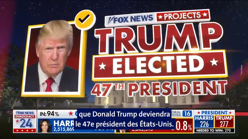 Fox News annonce Trump gagnant