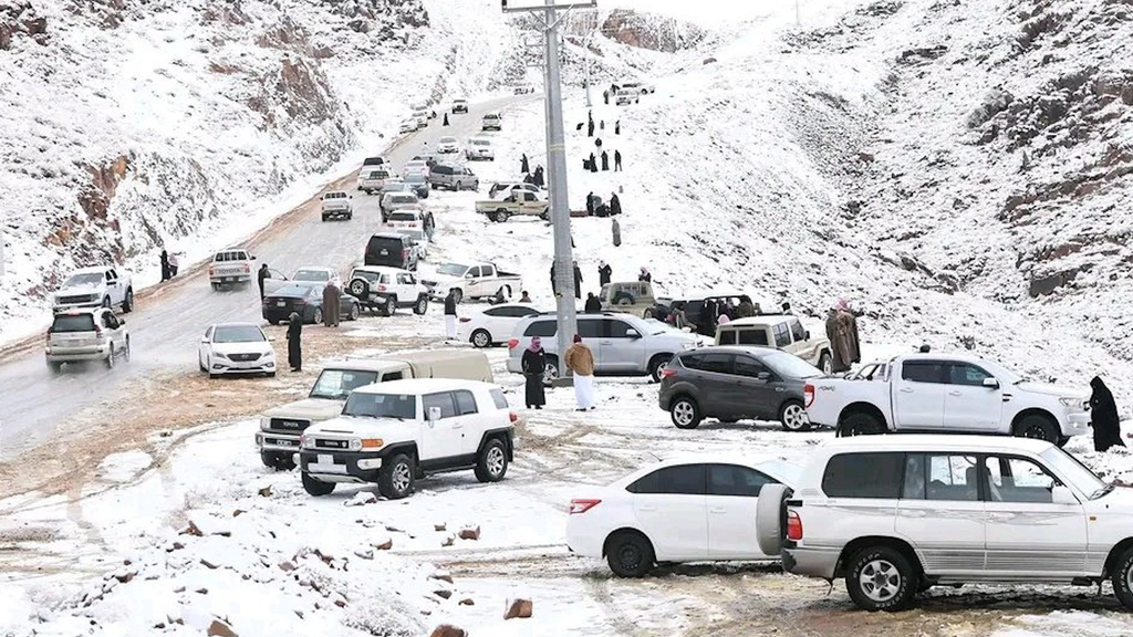 Per la prima volta ha nevicato in Arabia Saudita
