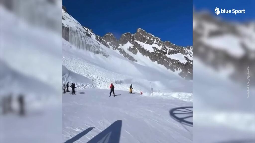 Video zeigt Lawinenniedergang auf Skipiste