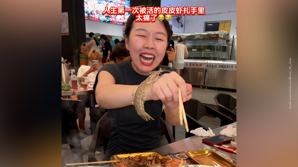 Karma schlägt zurück: Speisekrebs beisst Kundin in Fischrestaurant