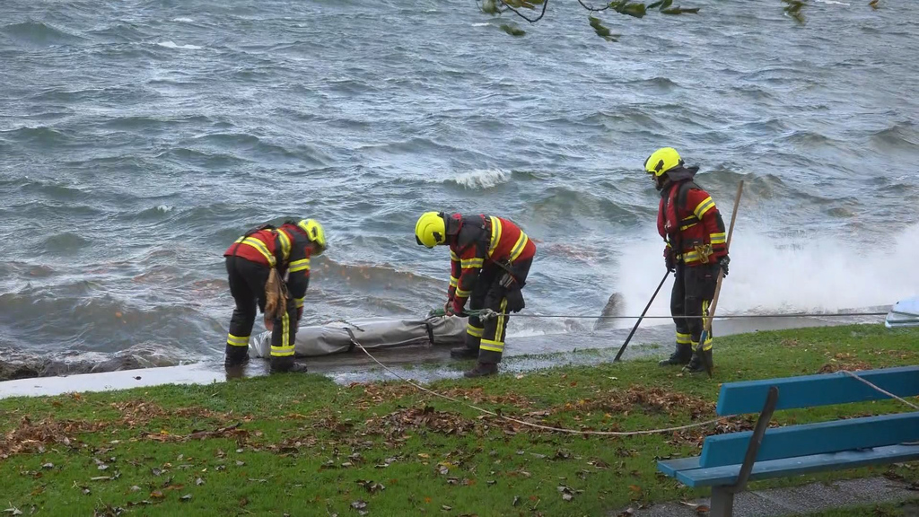 Hier rollt ein Auto in den Zugersee