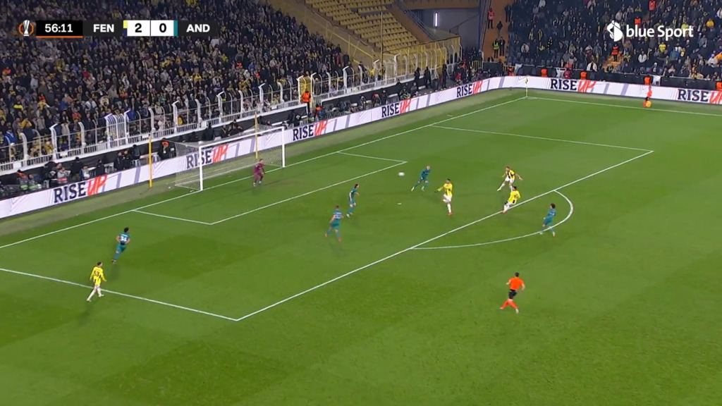 En-Nesyri köpft wuchtig ein zum 3:0 für Fenerbahce
