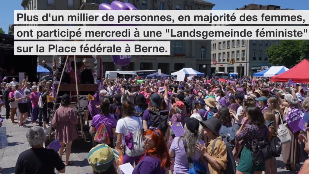 Grève féministe : un millier de personnes à la «Landsgemeinde féministe» à Berne