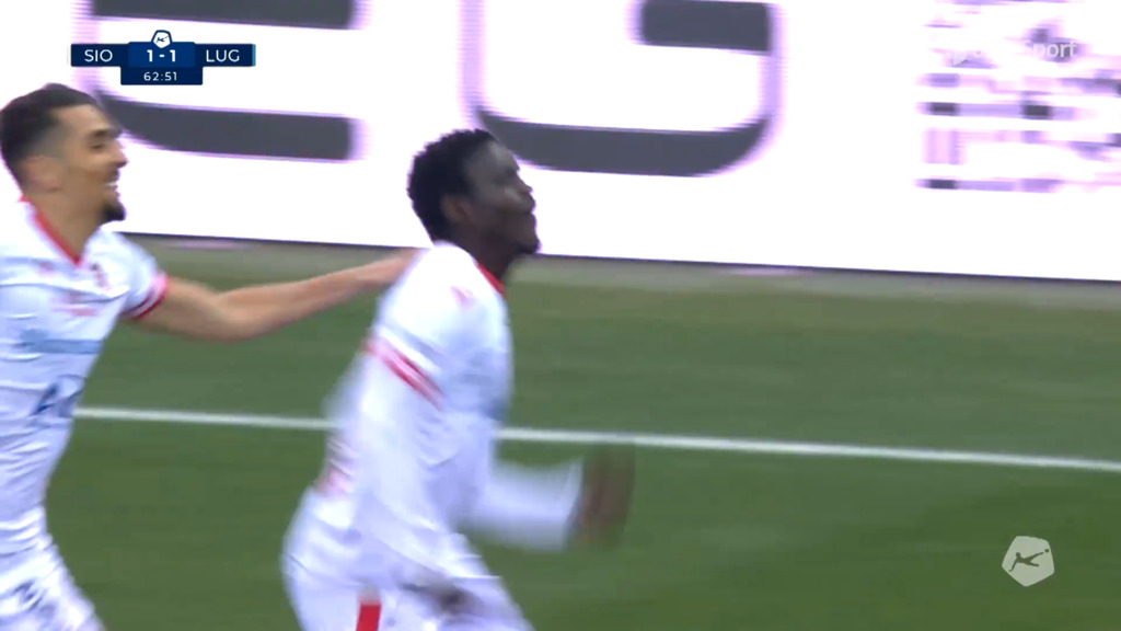 Diouf köpft Sion wieder in Führung