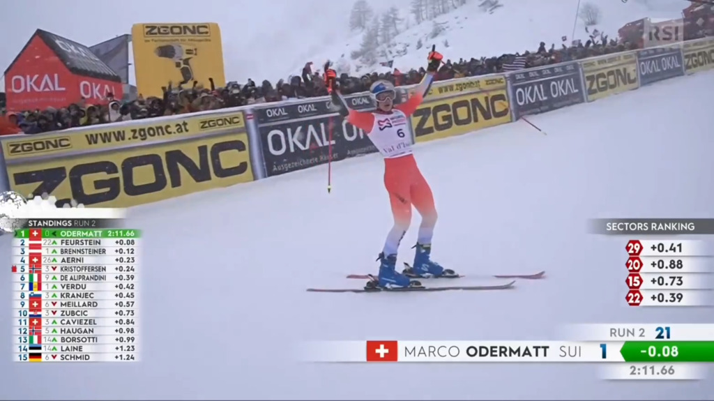 Odermatt torna a vincere in gigante