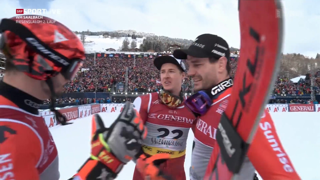 Tumler und Meillard jubeln über Silber und Bronze – Haaser wird Riesenslalom-Weltmeister