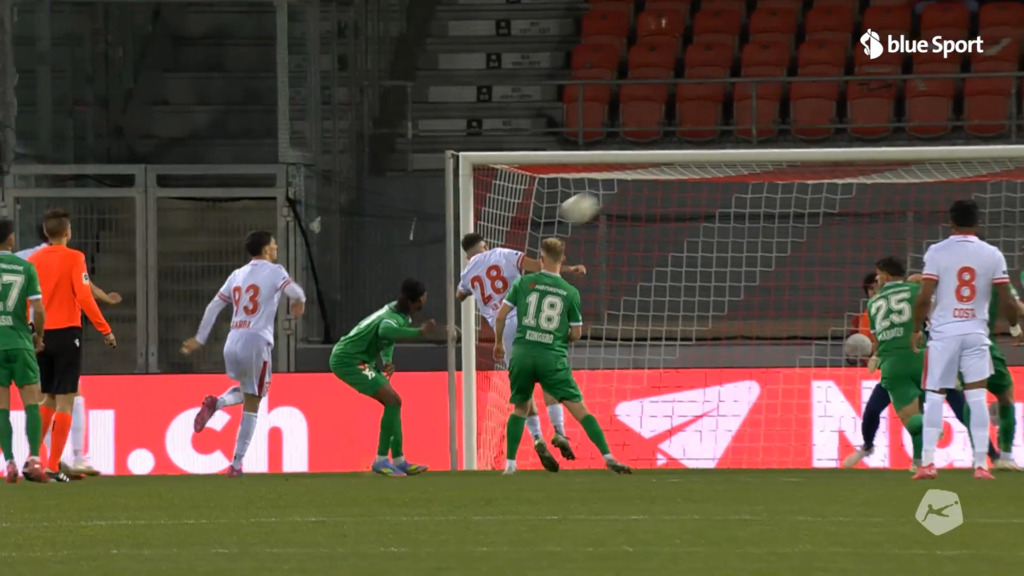 52. Minute: Hajrizi trifft per Kopf – Sion gleicht die Partie aus