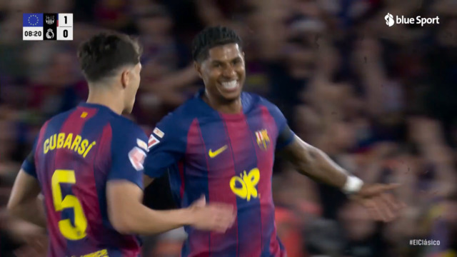 Rashford schiesst Barça per Traum-Freistoss in Führung