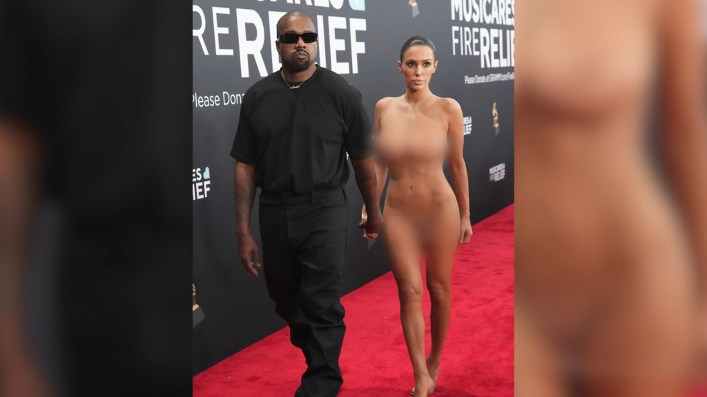 Aufsehen bei den Grammys: Kanye Wests Partnerin beinahe nackt