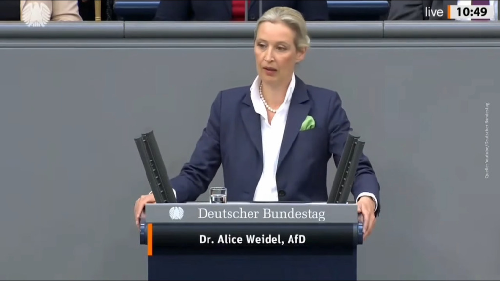 Weidel beschwert sich und wird zurechtgewiesen