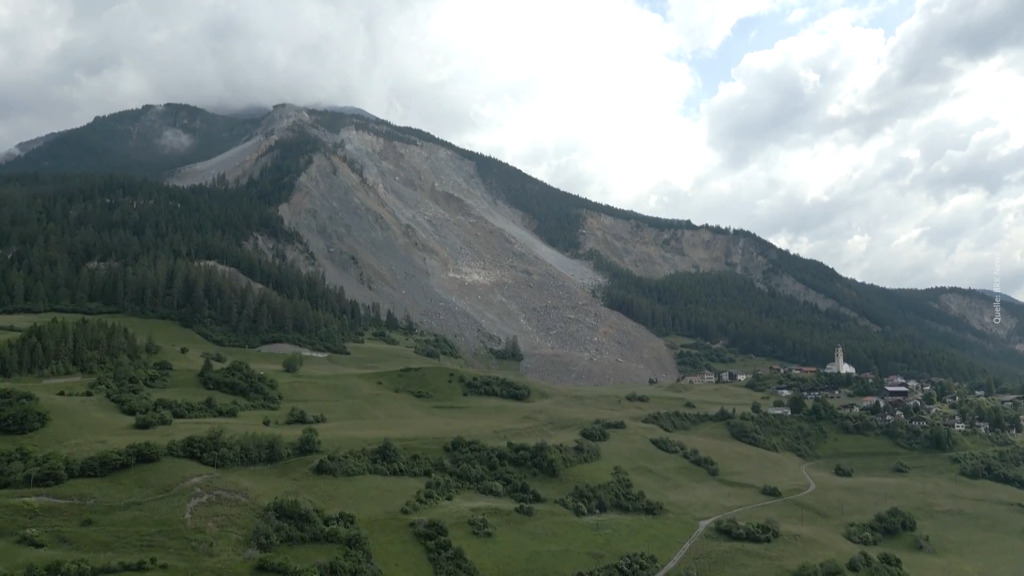 Drohnenvideo zeigt Ausmass des Brienzer Bergrutsches