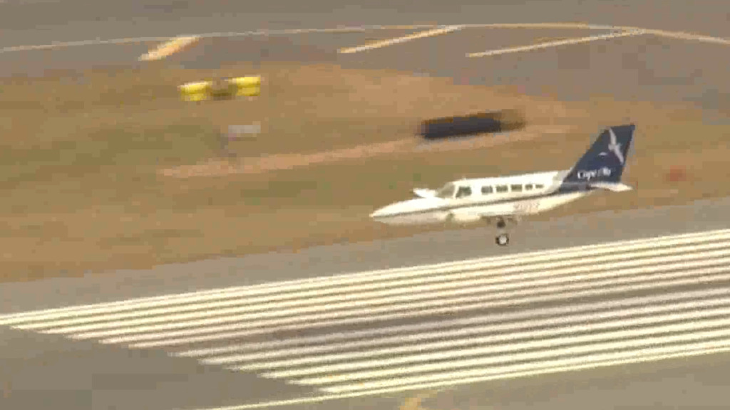 «Bilderbuch»-Notlandung: Pilot landet Cessna mit nur einem Rad