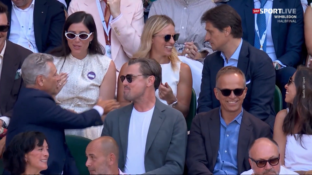 Lara Gut-Behrami et Leonardo DiCaprio à Wimbledon