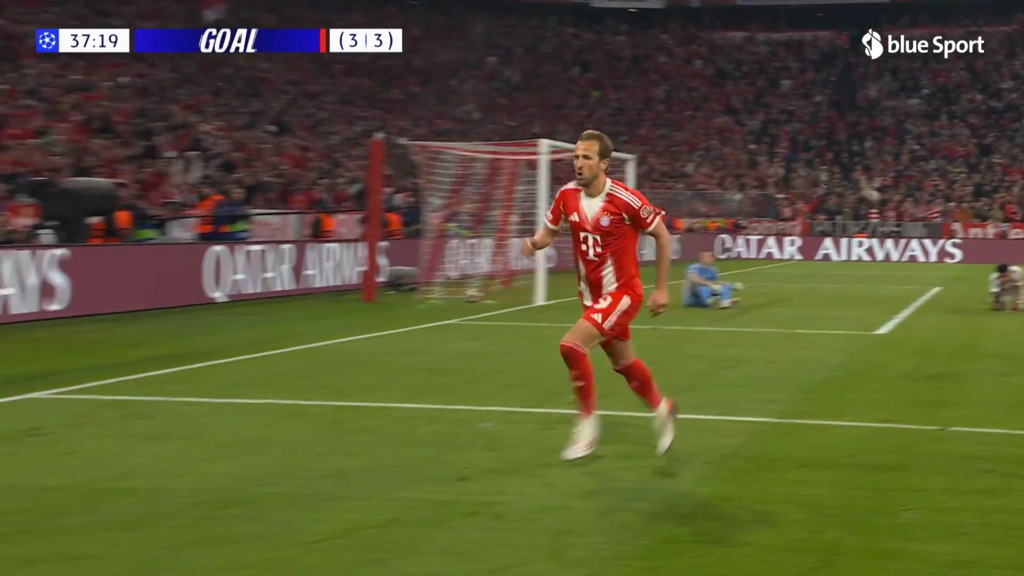 Wieder schlagen die Bayern sofort zurück: Kane stellt auf 2:2