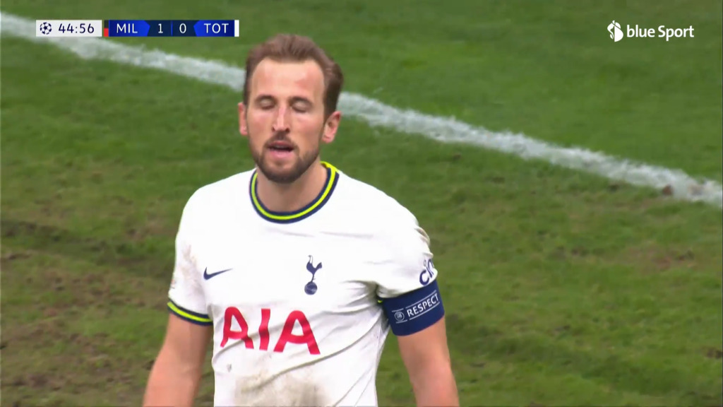 45. Minute: Kane trifft nur die Latte – aber der Treffer hätte nicht gezählt