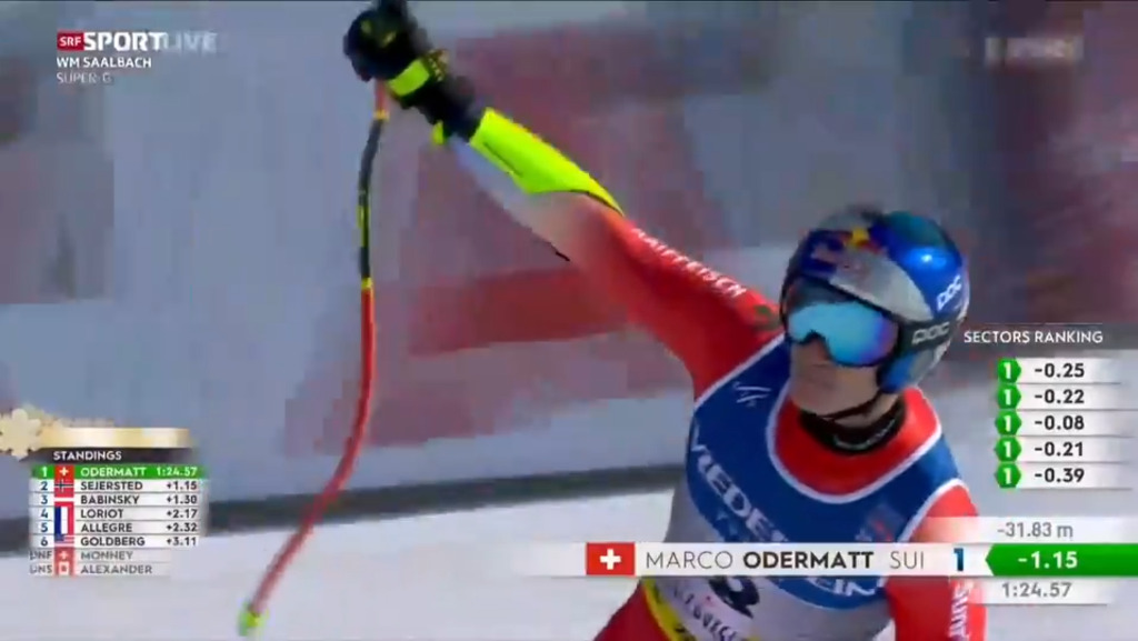 Odermatt pulverisiert die Bestzeit! Reicht das für WM-Gold im Super-G?