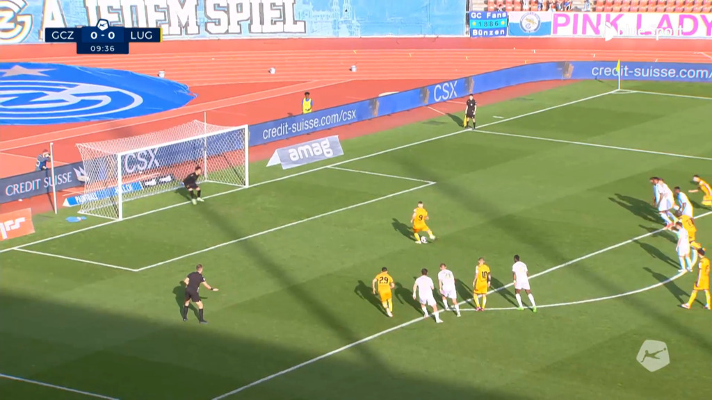 10. Minute: Celar bringt Lugano per Penalty in Führung