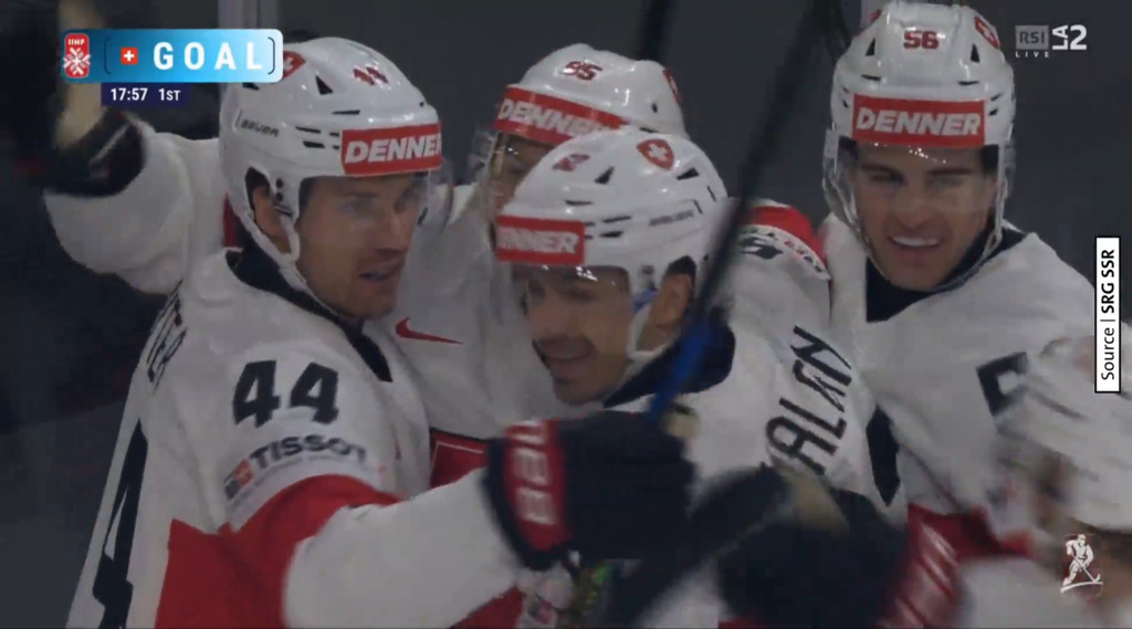 Pius Suter sigla il primo gol dei Mondiali della Svizzera