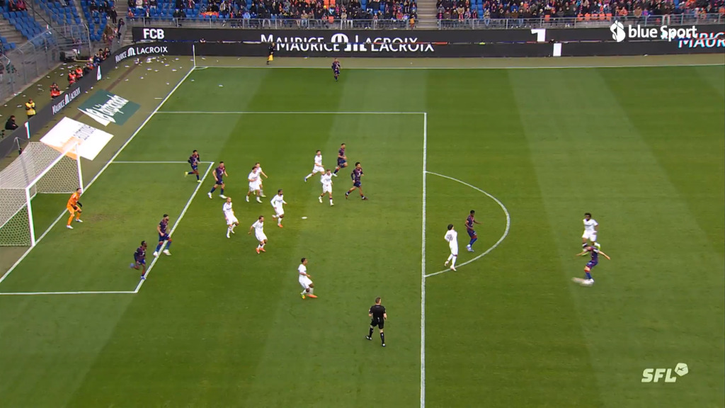 45. Minute: Schmid trifft aus der Distanz