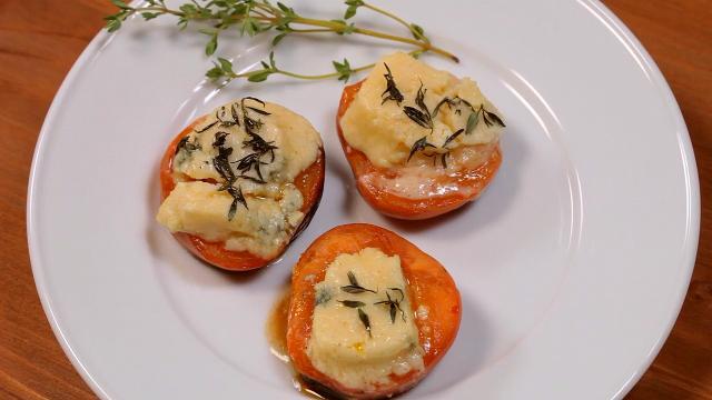 Abricots au fromage bleu et au thym